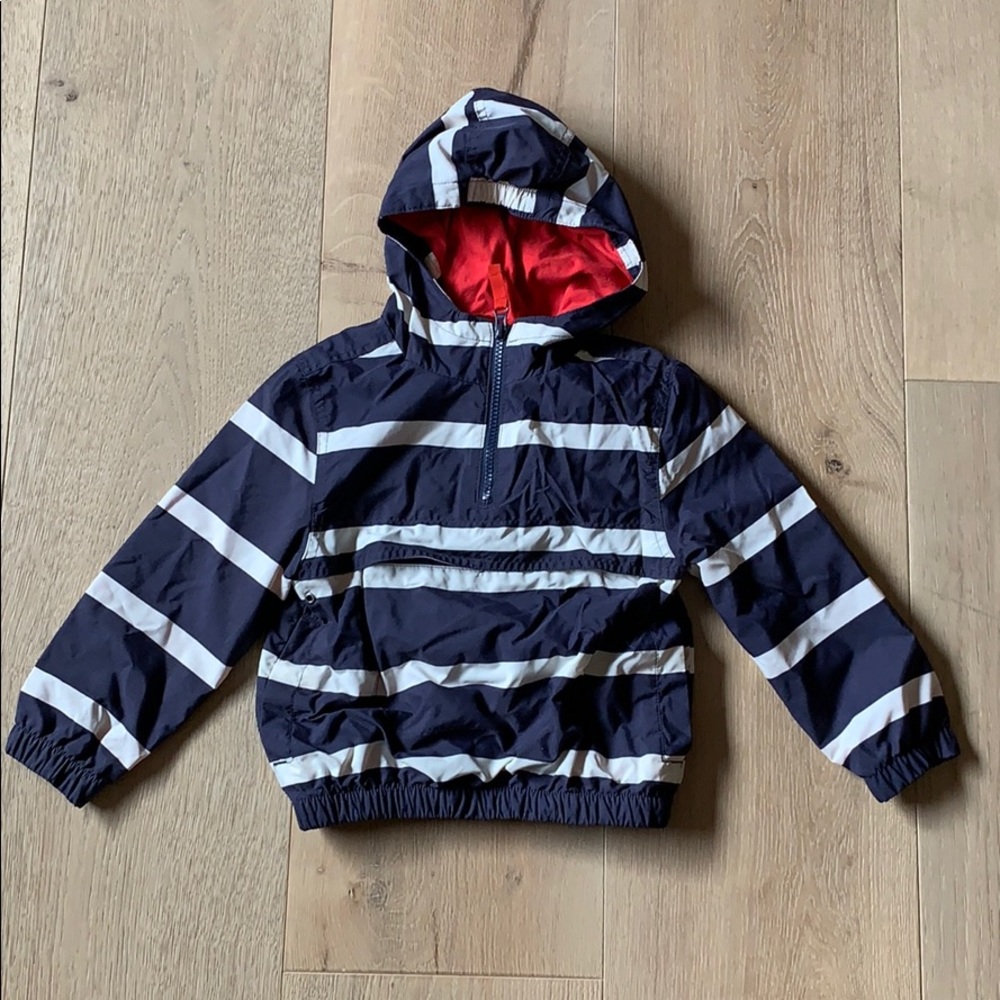 Mini Boden Windbreaker Half Zip Hoodie - 2-3T
